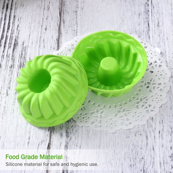 Toyandona 12Pcs Silicone Chiffon Cake Baking Moulds Oven Safe Assorted Colors for Home Baking