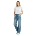 thumbnail image 2 of Wax Jean - Women's High Waisted Straight Leg Jeans - Stretchy Vintage Wash 90s Mom Denim - 90379, 2 of 7