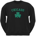 thumbnail image 1 of St. Patrick's Day - Chicago Shamrock Black Adult Sweatshirt, 1 of 1