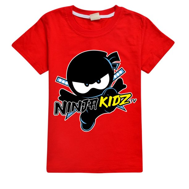Verano niños niñas 100% algodón camiseta niño ropa niños Nuinja KIDZ camisetas de manga corta sombrero disfraz niños camiseta dibujos animados Tops zhangmenya LED