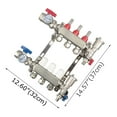 thumbnail image 2 of INTSUPERMAI 1/2" Radiant PEX Floor Heating Manifold Set Water Distributor 3 Loops, 2 of 9