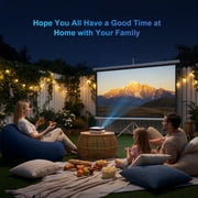 TOPVISION 1080P Mini Projector with Bluetooth, Outdoor Movie Projector with Keystone Correction, Up to 240 Screen, Compatible with HDMI, TV Stick, Phone, PS5, USB for Home Theater & Gaming