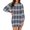 Blue, variant on Women's Casual Dress Long Sleeve Round Neck Solid Color Classic Fit Midi Dress for Spring Fall Daily Wear,Blue,L