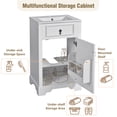 thumbnail image 6 of 20-Inch Bathroom Vanity with Ceramic Sink, Soft Close Door, Adjustable Shelf, and Door-Mounted Storage Rack, 6 of 9
