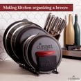 thumbnail image 6 of Cuisinel Lid & Dish Kitchen Rack Organizer 7-Tier Pan Organizer, Matte Black 2-Pack, 6 of 6