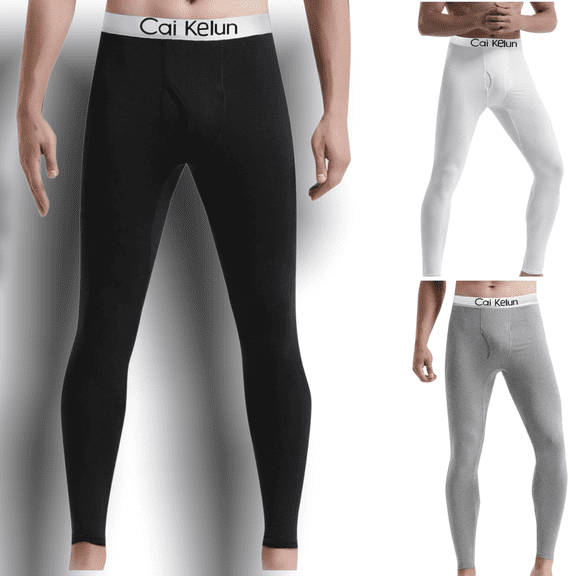 Tawop Thermal Underwear for Men Fleece Lined Long Johns for Men Warm Clothes Bottom Base Layer