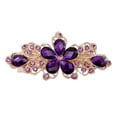 thumbnail image 2 of batmeuy Women Fashion Flower Leaf Crystal Rhinestone Hair Barrette Clip Hairpin Jewelry, 2 of 2