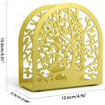 thumbnail image 4 of Napkin Holder Tree & Bird Design Metal Freestanding Tissue Dispenser Organizer Iron Tabletop Paper Napkin Holder Stand for Home Kitchen Restaurant Picnic Party Gold, 4 of 7