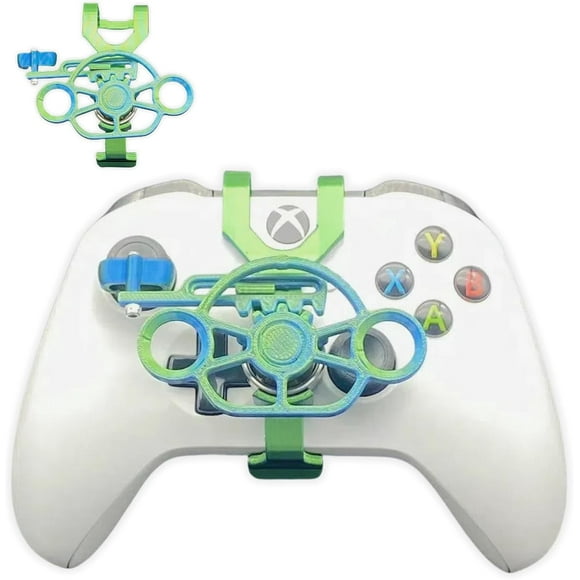 TRAHOO-Xbox Series X|S Game Controller Mini Steering Wheel Remote Control Replacement Accessory for Xbox One Racing Games Controller Steering Wheel Attachment (Bluish Green)