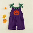 thumbnail image 2 of Shadoumai Halloween Jumpsuit Pumpkin Face Straps Romper For Kids, Comfortable Casual Jumpsuit For Girls Daily Play Outfit Jumpsuit, 2 of 8