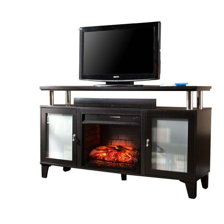 Bowery Hill Infrared Electric Fireplace Tv Stand Walmart Com