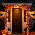 thumbnail image 2 of chaungfeng Artificial Maple Leaf Garland,79" Halloween Thanksgiving Foliage Hanging Vines - Fake Ivy,for Wedding Party Garden,Home,Dining Table Decoration,Wall,Fireplace, 2 of 8
