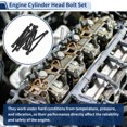 thumbnail image 2 of Juego de tornillos de cabeza de cilindro del motor Unique Bargains para Toyota Corolla 1.8L L4 2009-2020 No.ES 72434, 2 of 7