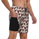 thumbnail image 2 of Balery A Rooster With Chickens Bañador para hombre, shorts de playa de secado rápido con entrepierna y forro de compresión-Large, 2 of 6