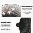 thumbnail image 3 of 2 uds ventilador plegable de bambú estilo antiguo pintura en blanco y negro estilo planta estilo chino pequeño ventilador plegable pequeño, 3 of 5