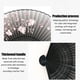 thumbnail image 3 of 2 uds ventilador plegable de bambú estilo antiguo pintura en blanco y negro estilo planta estilo chino pequeño ventilador plegable pequeño, 3 of 5