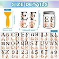 thumbnail image 2 of A-Z Flowers Letters and 0-9 Numbers Transfer Stickers 3.9x3.6inch Vintage Flowers and Leaves Decals Stickers Rub on Transfer for Art Crafts Furniture Vase Glass Mason Jar Decorations, 2 of 7