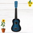 thumbnail image 3 of Guitarra acústica folk de 21 pulgadas, instrumento musical para principiantes, guitarra de 6 cuerdas para clases de música en casa y en la escuela para niños (azul), 3 of 7