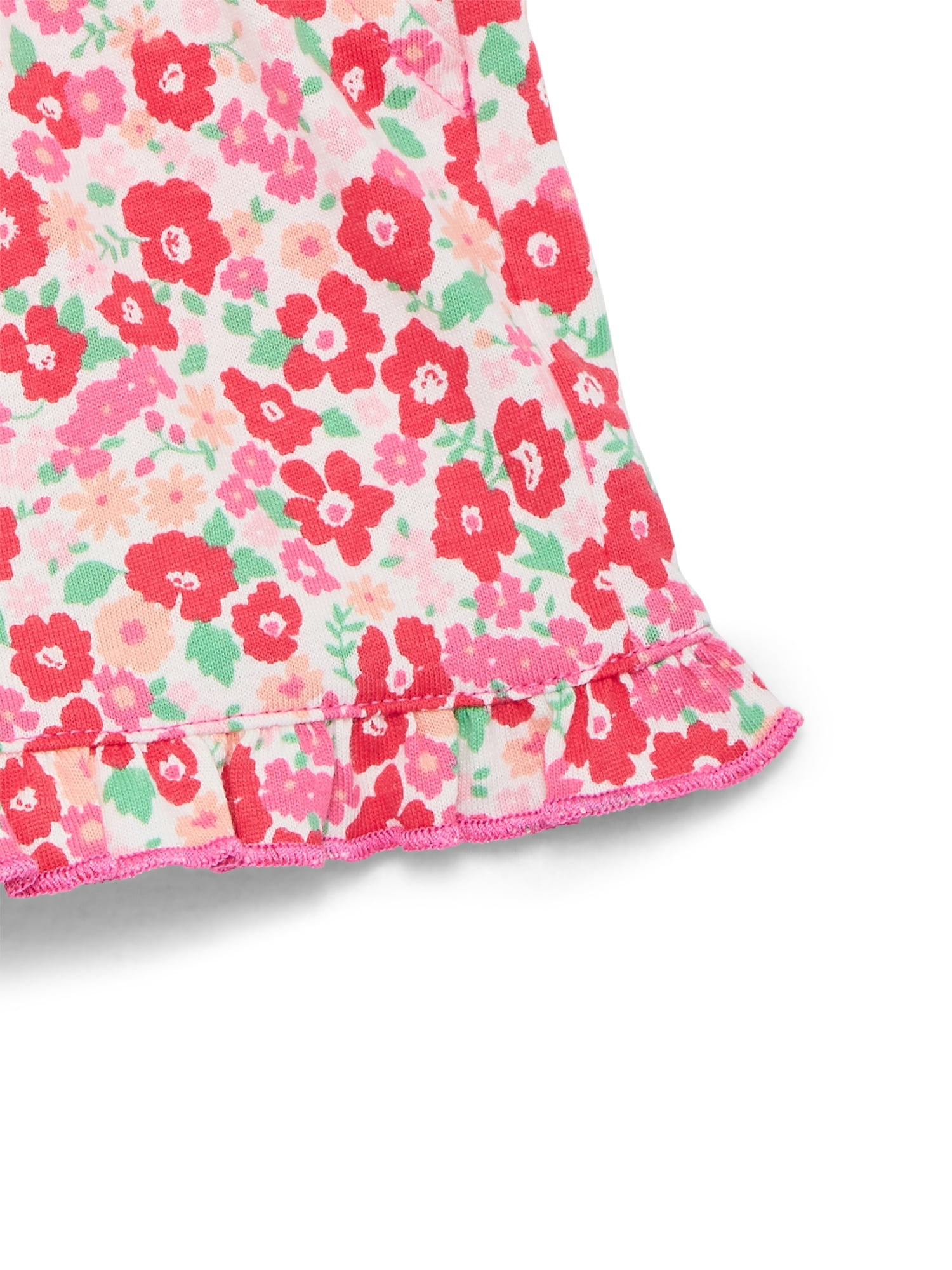 Wonder Nation Toddler Girls Ruffle Hem Shorts, Sizes 18M-5T