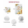 thumbnail image 7 of Sunflower Kitchen Dish Towels for Drying Dishes Set of 3, Summer Botanical Checkered Yellow Floral Waffle Weave Microfiber Hand Tea Bathroom Towels Quick Dry & Absorbent Towel 12x12, 7 of 7