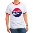 thumbnail image 1 of CafePress - Pepsi 90S Logo - 100% Cotton Ringed T-Shirt, 1 of 1