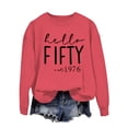 thumbnail image 4 of Tiweut Sweatshirt Women Letter Print Sweatshirt Long Sleeve Loose Pullover Crew Neck Lady Tops, 4 of 4