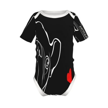 

Junzan French Bulldog Print Short-Sleeve Baby Climbing Clothes Bodysuits for Infant One-Piece for Baby Boys & Girls Baby Clothes Baby Romper with Snap Closure-12 Months