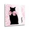 thumbnail image 2 of Catastic Pink Damask Black Cat 24 x 24 Glass Wall Hanging Sign, 2 of 4