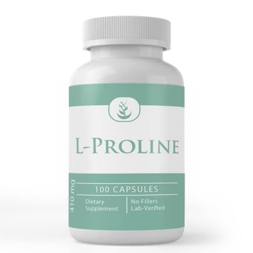 Pure Original Ingredients L-Proline, 100 Capsules Always Pure, No Additives Or Fillers, Lab Verified