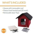 thumbnail image 3 of K&H Outdoor Heated Kitty Red House For cats, 3 of 7