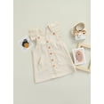 thumbnail image 3 of Honganda Girls Fall Outfits, Solid Color Corduroy Square Neck Suspenders Skirt, 3 of 9