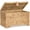 Natural Water Hyacinth-165l-flat Lid, variant on Handwoven Storage Basket With Lid 178l Wicker Bin Water Hyacinth Leather Buckle & Metal Frame Ring Handles For Easy Transport Chest Trunk Bedroom Living Room