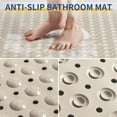 Extra Large Shower Mat TPE Non Slip Shower Mat, Inside Shower Mat with
