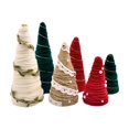 thumbnail image 2 of ¡Gran Descuento!, Juego de 6 adornos navideños de terciopelo, bandeja para árbol de Navidad, estante para mesa, adornos, decoración de escenas Akmoler, 2 of 6