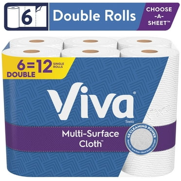 Viva Multi-Surface Cloth Paper Towels, 6 Double Rolls