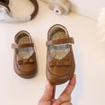 thumbnail image 5 of SYMSHOES Girls Brown Mary Jane Shoes | Kids to Big Kids Dress Shoes with Adjustable Strap & Bow for Party & Everyday,Size 8, 5 of 6