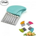 thumbnail image 4 of Crinkle Cutter Cutting Tool French Fry Slicer Potato Cutter Fruit Vegetable Wavy Chopper Knife Stainless Steel Random Color 1pcs, 4 of 4