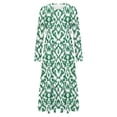 thumbnail image 4 of Womens Floral Dress Women's Spring Winter Long Sleeved Solid Color Loose Round Neck Long Fashionable Comfortable Casual Dresses for Women Green S-2XL, 4 of 4