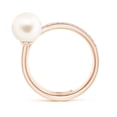 thumbnail image 2 of ANGARA Freshwater Cultured Pearl Spiral Wrap Ring in 14K Rose Gold for Women | June Birthstone, Birthday, Anniversary, Jewelry Gift for Women | Pearl Ring, 2 of 8