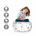 thumbnail image 2 of 4th of July Storage Toy Bag Chair, American Flag Old Glory Design with Stars and Stripes Pattern Patriotic Image, Stuffed Animal Organizer Washable Bag, Small Size, Multicolor, by Ambesonne, 2 of 3
