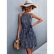 thumbnail image 1 of 2023 Summer Short Boho Dress Women Mini Floral Print Dress Female Sleeveless Bohemian Halter Dress For WomenL Gao Jinjia LED, 1 of 1