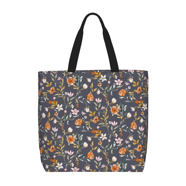 Easygdp Wildflowers Bolsa Tote para Mujer, Bolso de Hombro para Trabajo, Playa, Viajes, Compras y Supermercado