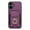 Purple, variant on Premium PU Leather for iPhone 16 Card Slots Wallet Back Case, Classic with Ring Kickstand Magnetic Button Stylish Drop Protection Phone Case Cover for iPhone 16, Rosegold