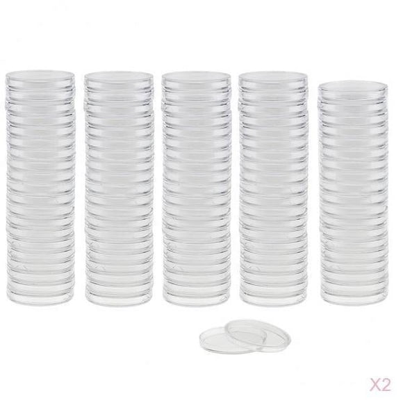 200 / paquete - Contenedores de plástico para monedas de 30 mm Estuche para monedas Cápsulas Cajas Soportes - Color