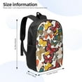 thumbnail image 2 of Disketp Retro Floral Butterfly School Backpack, Lightweight Basic Middle School Bookbags 17 Inch Casual Daypack for Student College, Travel or Outdoor, 2 of 6