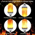 thumbnail image 6 of DEELLEEO 2 Pack LED Flame Effect Fire Light Bulbs,6W E27 Upside Down Effect Simulated,4 Mode Type Flickering Light Bulb for Home/Hotel/Party Vintage Decorative, 6 of 7