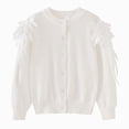 thumbnail image 2 of Gibobby Sweater Toddler Sweater Toddler Girl Boy Baby Kids Autumn And Winter Sweater Color Cardigan Solid Color Cardigan Kids Sweater(18-24 Months,White), 2 of 5