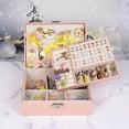 thumbnail image 3 of LQQBOX Travel Jewelry Box, PU Leather Large Jewelry Organizer for Women Girls, Double Layer Portable Travel Case Display Storage Holder Boxes for Stud Earrings, Rings, Necklaces, Bracelets (Pink), 3 of 8