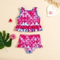 thumbnail image 3 of Emy Dola Baby Infant 2-Piece Swimsuit Toddler Girl's Ruffle Bathing Suit Kids Summer Beach Tankini Swimwear Sets 1-6 Years, 3 of 6