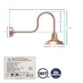 thumbnail image 2 of Cocoweb 12" Vintage LED Wall Light in Copper with Industrial Arm, 2 of 6